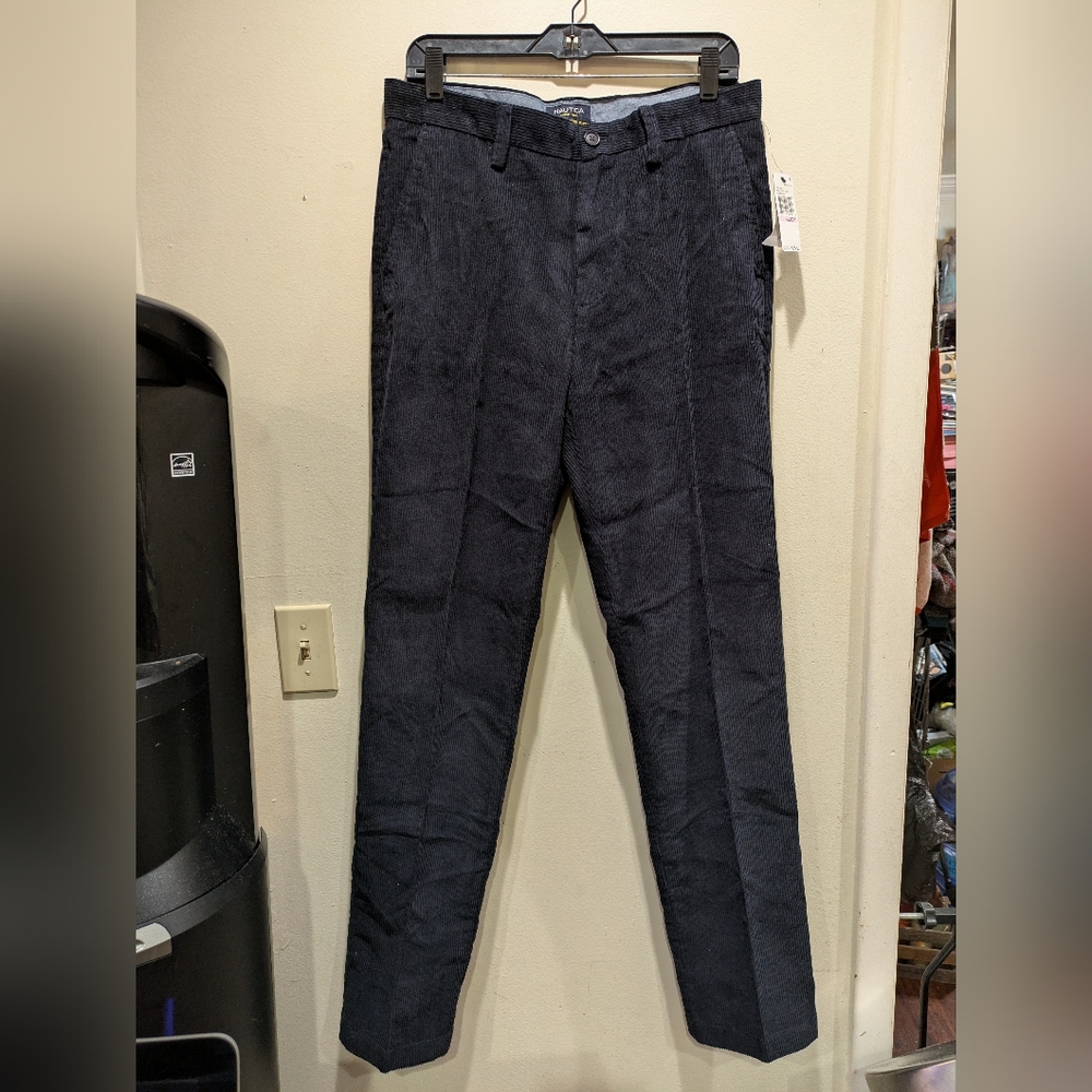 Nautica Men's Black Corduroy Pants Size 32x34